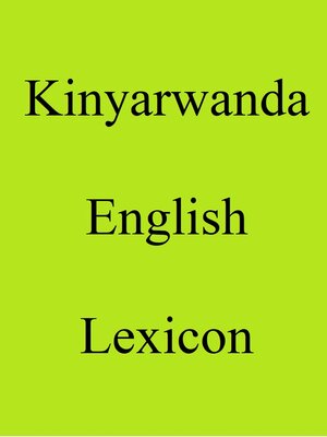 cover image of Kinyarwanda English Lexicon